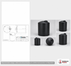 Dimensional spec drawing for Norwesco 4200 Gallon Vertical Storage Tank (102" L x 102" W x 131" H)