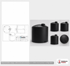 Dimensional spec drawing for Norwesco 3000 Gallon (109" L x 109" W x 109" H)