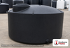 Norwesco 1550 Gallon Black Heavy Duty Vertical Storage Tank. Polyethylene; Black; dimensions 67.0in H x 87.0in W x 87.0in L; 249.0 lb empty; 1.9 specific gravity rating; fittings: 1 Outlet , 1 Manway / Lid; max temp 120 deg  F / 48 deg  C; 5 Year Warranty. Manufacturer part number 40236B. Sold by OneSource Plastics (https://www.onesourceplastics.com).
