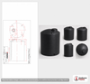 Dimensional spec drawing for Norwesco 7800 Gallon Vertical Storage Tank (119" L x 119" W x 176" H)