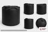 Dimensional spec drawing for Snyder 7650 Gallon Vertical Storage Tank (142" L x 142" W x 122" H)