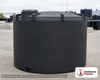 Snyder Industries 2650 Gallon Black Heavy Duty Vertical Storage Tank. Polyethylene; Black; dimensions 97.0in H x 102.0in W x 102.0in L; 510.0 lb empty; 1.9 specific gravity rating; fittings: 1 Outlet , 1 Manway / Lid; max temp 120 deg  F / 48 deg  C; 3 Year Warranty. Manufacturer part number 8390000C26-BLACK. Sold by OneSource Plastics (https://www.onesourceplastics.com).