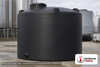 Snyder Industries 7650 Gallon Black Vertical Storage Tank. Polyethylene; Black; dimensions 122.0in H x 142.0in W x 142.0in L; 1400.0 lb empty; 1.5 specific gravity rating; fittings: 1 Outlet , 1 Manway / Lid; max temp 120 deg  F / 48 deg  C; 3 Year Warranty. Manufacturer part number 5300700C37-BLACK. Sold by OneSource Plastics (https://www.onesourceplastics.com).