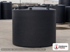 Snyder Industries 3000 Gallon Black Vertical Storage Tank. Polyethylene; Black; dimensions 111.0in H x 96.0in W x 96.0in L; 600.0 lb empty; 1.5 specific gravity rating; fittings: 1 Outlet , 1 Manway / Lid; max temp 120 deg  F / 48 deg  C; 3 Year Warranty. Manufacturer part number 5130300C37-BLACK. Sold by OneSource Plastics (https://www.onesourceplastics.com).