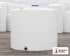 Snyder Industries 5000 Gallon Heavy Duty Vertical Storage Tank. Polyethylene; Natural White; dimensions 116.0in H x 120.0in W x 120.0in L; 650.0 lb empty; 1.9 specific gravity rating; fittings: 1 Outlet , 1 Manway / Lid; max temp 120 deg  F / 48 deg  C; 3 Year Warranty. Manufacturer part number 7000500C26. Sold by OneSource Plastics (https://www.onesourceplastics.com).