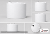 Dimensional spec drawing for Snyder 5400 Gallon Vertical Storage Tank (142" L x 142" W x 91" H)