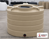 Enduraplas 550 Gallon Beige Vertical Water Storage Tank. Polyethylene; Beige; dimensions 52.0in H x 60.0in W x 60.0in L; 129.0 lb empty; 1.1 specific gravity rating; fittings: 1 Outlet , 1 Manway / Lid; max temp 120 deg  F / 48 deg  C; 10 Year Warranty with Activation. Manufacturer part number TLV00550BE. Sold by OneSource Plastics (https://www.onesourceplastics.com).