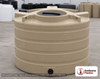 Enduraplas 550 Gallon Beige Vertical Water Storage Tank. Polyethylene; Beige; 52" H x 60" W x 60" L; fittings: 1 Outlet, 1