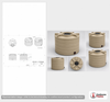 Dimensional spec drawing for Enduraplas 550 Gallon Vertical Water Tank (60" L x 60" W x 52" H)