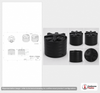 Enduraplas 550 Gallon Black Vertical Water Storage Tank