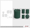 Enduraplas 870 Gallon Dark Green Vertical Water Storage Tank
