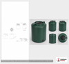 Enduraplas 210 Gallon Dark Green Vertical Water Storage Tank
