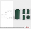 Enduraplas 340 Gallon Dark Green Vertical Water Storage Tank