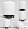 Dimensional spec drawing for Enduraplas 2000 Gallon Cone Bottom Tank