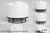 Dimensional spec drawing for Enduraplas 1200 Gallon Cone Bottom Tank (90" L x 90" W x 73" H)