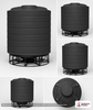 Enduraplas 8000 Gallon Black Cone Bottom Tank