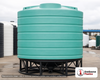 Enduraplas 8000 Gallon Green Cone Bottom Tank. Polyethylene; Green; 158" H x 144" W x 144" L; fittings: 1 Outlet, 1 Manway /