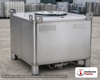 Snyder Industries 180 Gallon 304 Stainless Steel Supertainer IBC Tote Tank. 304 Stainless Steel; Silver; dimensions 29.25in H x 48.0in W x 42.0in L; 351.0 lb empty; fittings: 1 Inlet , 1 Outlet , 1 Manway / Lid. Manufacturer part number 6984100B51301. Sold by OneSource Plastics (https://www.onesourceplastics.com).