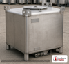 Snyder Industries 350 Gallon 304 Stainless Steel Supertainer IBC Tote Tank. 304 Stainless Steel; Silver; 47.25" H x 48" W x