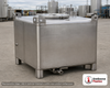 Snyder Industries 180 Gallon 304 Stainless Steel Supertainer IBC Tote Tank. 304 Stainless Steel; Silver; dimensions 29.25in H x 48.0in W x 42.0in L; 351.0 lb empty; fittings: 1 Inlet , 1 Outlet , 1 Manway / Lid. Manufacturer part number 6984100B51302. Sold by OneSource Plastics (https://www.onesourceplastics.com).
