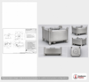 Dimensional spec drawing for Snyder 165 Gallon IBC Tote Tank (42" L x 48" W x 26.25" H)