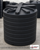 Enduraplas 2500 Gallon Black Vertical Water Storage Tank. Polyethylene; Black; dimensions 113.0in H x 90.0in W x 90.0in L; 340.0 lb empty; 1.1 specific gravity rating; fittings: 1 Inlet , 1 Outlet , 1 Manway / Lid; max temp 120 deg  F / 48 deg  C; 10 Year Warranty with Activation. Manufacturer part number TLV02500B. Sold by OneSource Plastics (https://www.onesourceplastics.com).