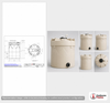 Dimensional spec drawing for Snyder 3000 Gallon Double Wall Tank (102" L x 102" W x 142" H)