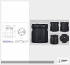 Dimensional spec drawing for Snyder 3000 Gallon Double Wall Tank (102" L x 102" W x 142" H)