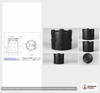 Dimensional spec drawing for Snyder 3000 Gallon Double Wall Tank (102" L x 102" W x 142" H)