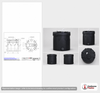 Dimensional spec drawing for Snyder 2000 Gallon Double Wall Tank (102" L x 102" W x 103" H)
