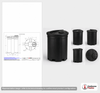 Dimensional spec drawing for Snyder 500 Gallon Double Wall Tank (53" L x 53" W x 81" H)