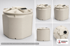 Dimensional spec drawing for Snyder 1500 Gallon Double Wall Tank (93" L x 93" W x 76" H)