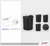 Dimensional spec drawing for Snyder 405 Gallon Double Wall Tank (48" L x 48" W x 73" H)