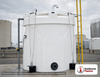 Snyder Industries 1550 Gallon Sodium Hypochlorite (UV) Captor Double Wall Tank. HDLPE #880059; Opaque White; dimensions 136.0in H x 76.0in W x 76.0in L; 780.0 lb empty; 1.9 specific gravity rating; fittings: 1 Manway / Lid; max temp 120 deg  F / 48 deg  C; 3 Year Warranty. Manufacturer part number 5490000n52. Manufactured by Snyder. Sold by OneSource Plastics (https://www.onesourceplastics.com).