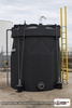 Snyder Industries 1550 Gallon ASTM Black Captor Double Wall Tank. High Density Linear Polyethylene; Black; dimensions 136.0in H x 76.0in W x 76.0in L; 780.0 lb empty; 1.9 specific gravity rating; fittings: 1 Manway / Lid; max temp 120 deg  F / 48 deg  C; 3 Year Warranty. Manufacturer part number 5490000n51. Manufactured by Snyder. Sold by OneSource Plastics (https://www.onesourceplastics.com).
