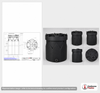 Dimensional spec drawing for Snyder 1550 Gallon Double Wall Tank (76" L x 76" W x 136" H)