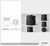 Dimensional spec drawing for Snyder 1100 Gallon Double Wall Tank (76" L x 76" W x 104" H)