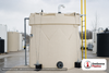 Snyder Industries 12500 Gallon ASTM XLPE Double Wall Tank. Crosslinked Linear Polyethylene; Natural White; dimensions 274.0in H x 142.0in W x 142.0in L; 8500.0 lb empty; 1.5 specific gravity rating; fittings: 1 Manway / Lid; max temp 140 deg  F / 60 deg  C; 3 Year Warranty. Manufacturer part number 1031100n40. Manufactured by Snyder. Sold by OneSource Plastics (https://www.onesourceplastics.com).