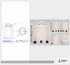 Dimensional spec drawing for Snyder 12500 Gallon Double Wall Tank (142" L x 142" W x 274" H)