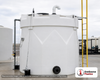 Snyder Industries 5000 Gallon Sodium Hypochlorite (UV) Double Wall Tank. HDLPE #880059; Opaque White; dimensions 216.0in H x 102.0in W x 102.0in L; 4300.0 lb empty; 1.9 specific gravity rating; fittings: 1 Manway / Lid; max temp 120 deg  F / 48 deg  C; 3 Year Warranty. Manufacturer part number 5630000n52. Manufactured by Snyder. Sold by OneSource Plastics (https://www.onesourceplastics.com).