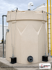 Snyder Industries 4500 Gallon ASTM XLPE Double Wall Tank. Crosslinked Linear Polyethylene; Natural White; dimensions 197.0in H x 102.0in W x 102.0in L; 3000.0 lb empty; 1.5 specific gravity rating; fittings: 1 Manway / Lid; max temp 140 deg  F / 60 deg  C; 3 Year Warranty. Manufacturer part number 5620000n40. Sold by OneSource Plastics (https://www.onesourceplastics.com).