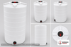 Dimensional spec drawing for Enduraplas 150 Gallon Vertical Storage Tank (30" L x 30" W x 61" H)