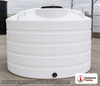 Enduraplas 1650 Gallon White Vertical Storage Tank. Polyethylene; Natural White; 75" H x 90" W x 90" L; fittings: 1 Outlet