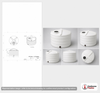 Dimensional spec drawing for Enduraplas 2520 Gallon Vertical Storage Tank (110" L x 110" W x 86" H)