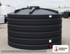 Enduraplas 2520 Gallon Black Vertical Storage Tank. Polyethylene; Black; dimensions 86.0in H x 110.0in W x 110.0in L; 451.0 lb empty; 1.9 specific gravity rating; fittings: 1 Outlet , 1 Manway / Lid; 10 Year Warranty with Activation. Manufacturer part number THV02520B. Sold by OneSource Plastics (https://www.onesourceplastics.com).