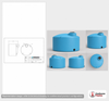 Dimensional spec drawing for Norwesco 2200 Gallon Vertical Storage Tank (95" L x 95" W x 80" H)