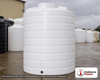 Enduraplas 3000 Gallon White Vertical Storage Tank. Polyethylene; Natural White; dimensions 125.0in H x 90.0in W x 90.0in L; 550.0 lb empty; 1.9 specific gravity rating; fittings: 1 Outlet , 1 Manway / Lid; 10 Year Warranty with Activation. Manufacturer part number THV03000W. Sold by OneSource Plastics (https://www.onesourceplastics.com).
