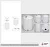 Dimensional spec drawing for Enduraplas 5000 Gallon Vertical Storage Tank (110" L x 110" W x 150" H)