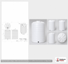 Dimensional spec drawing for Enduraplas 5200 Gallon Vertical Storage Tank (100" L x 100" W x 164" H)