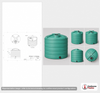 Enduraplas 3200 Gallon Green Vertical Storage Tank